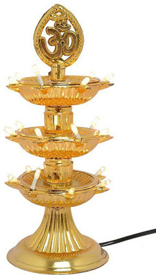 

Aashi 3 Layer LED Deepak Table Lamp(20 cm, Gold)