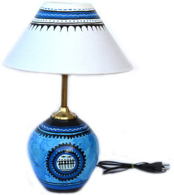 

Art Godaam Hand painted lamp Table Lamp(38 cm, Blue)
