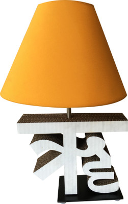 

Sylvn studio Rejuvenated HRE letter lamp yellow Table Lamp(40.64 cm, Brown)