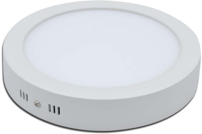 

VRCT 12.00 Watts Led Surface (Ceiling Mount) Panel, Round Style, Cool white Night Lamp(12 cm, White)