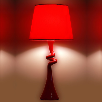 

GlowRays Acrylic Table Lamp(33.5 cm, Red)