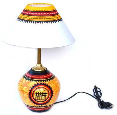 

Art Godaam Hand painted lamp Table Lamp(38 cm, Yellow)
