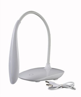 Empreus Flexible Spine with Touch Sensitive Button Table Lamp(23.2 cm, White)