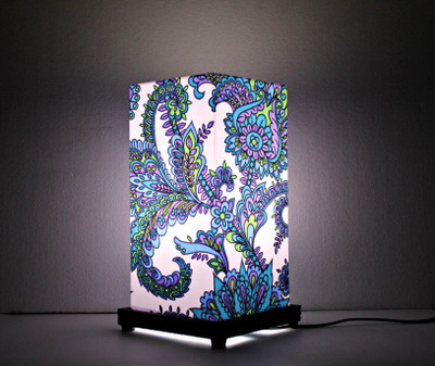 

9 Gifts Ethnic Blue Flowers Table Lamp(30 cm, Blue)