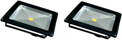 

EPSORI 30 Watt Square Water Proof White Anox Led Flood Light set of 2 Night Lamp(13 cm, Black)