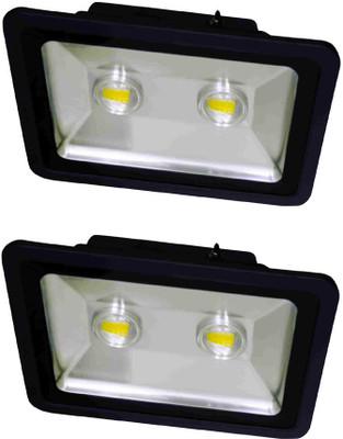 

EPSORI 100 Watt White Waterproof Bloom LED Flood Light - Set Of 2 Night Lamp(18 cm, Black)