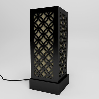 

DecorNation Japanese Circle Pattern Table Lamp(45.7 cm, Black)