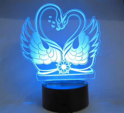 

Varna Crafts Love Swans Night Lamp(20 cm, Multicolor)