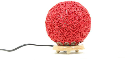 Eartho TableSmallRed Table Lamp(14 cm, Red)