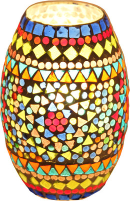 

Brahmz Mossiac HandCrafted Table Lamp(8 inch, Multicolor)