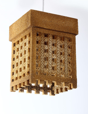 

Sylvn Studio Sylvn Lattice Brown Night Lamp(21.5 cm, Brown)