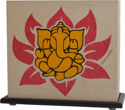 

Shady Ideas Lotus Ganesh LED Table Lamp(Beige, Pink)