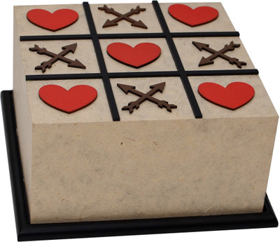 

Shady Ideas Tic Tac Toe - Valentine Special LED Table Lamp(12 cm, Off-White)