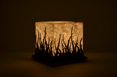 

Shady Ideas Forest Fire Small LED Table Lamp(Beige, Brown)