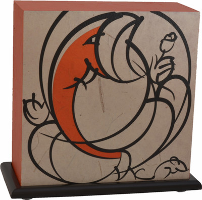 

Shady Ideas Ganayaka LED Table Lamp(Beige, Black, Orange)