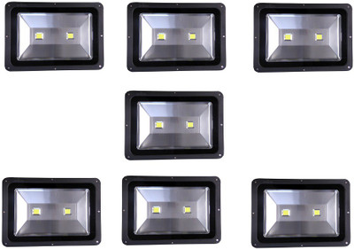

EPSORI 100 Watt Square Water Proof White Anox Led Flood Light set of 7 Night Lamp(18 cm, Black)