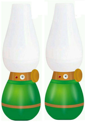 

Anas 12 led with charger rechargeable Night Lamp(24 cm, Green)
