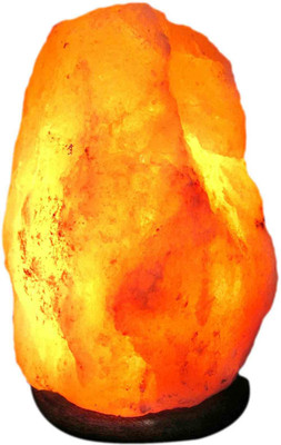 

Toygully Natural Shape Salt lamp Table Lamp(15 cm, Orange)