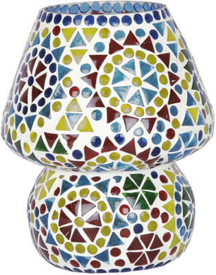 

Glitz Tiffany Hand Made Ethnic Style, Medium Table Lamp(20 cm, Multicolor)