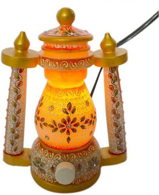 

KSC International Rajasthani style Marble Table Lamp(25 cm, White)