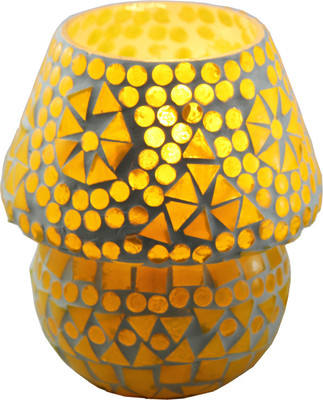 

Brahmz Mossiac HandCrafted Table Lamp(5.5 inch, White, Yellow)