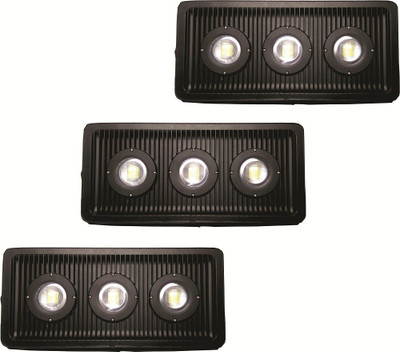 

EPSORI 150 Watt White Waterproof Bloom LED Flood Light - Set Of 3 Night Lamp(13 cm, Black)