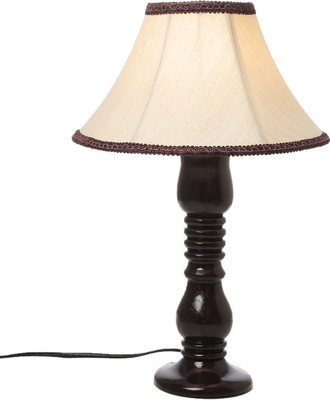

STYLE HOME Wooden Base Table Lamp(42 cm, Brown)