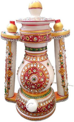 

KSC International delisous Marble lantern Table Lamp(25 cm, White)