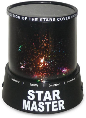 

Honestystore Colorful Romantic LED Cosmos Star Master Sky Starry Night Projector Night Lamp(14 cm, Black)