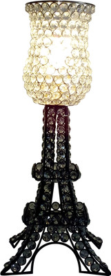 

Decor8 Crystal & Iron Eiffel Tower Table Lamp(50 cm, Black)