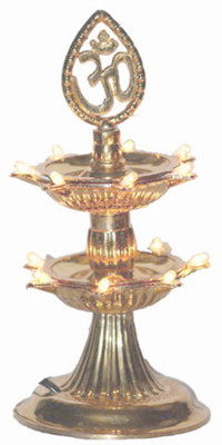 

Aashi 2 Layer LED Deepak Table Lamp(17 cm, Gold)