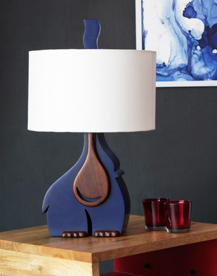 Orange Tree Tusker Blue Table Lamp(34 cm, Blue)