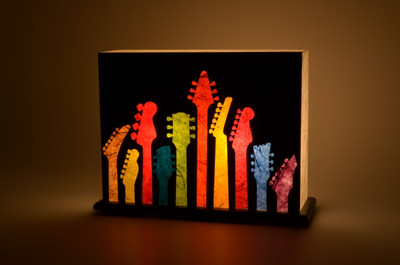 

Shady Ideas Ten Guitars LED Table Lamp(Multicolor)