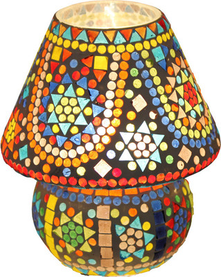 

Brahmz BMZ-GLM-30 Table Lamp(9 inch, White Mixed)
