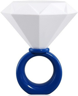 

BonZeal Diamond Ring Couple Night Lamp(18 cm, Blue, White)