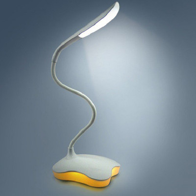 

Tuzech Elegant Sleek Gooseneck Study Cum Light Touch Panel Control With Bottom Leds Table Lamp(40 cm, White)