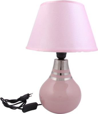 

JaipurCrafts Designer Premium Table Lamp(38.1 cm, Pink, Silver)