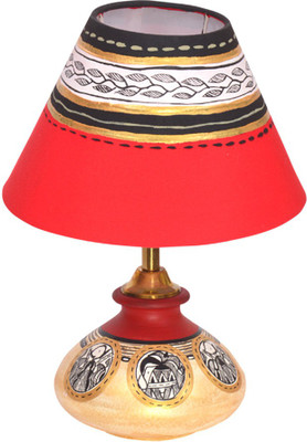 

Vareesha Vacl013 Table Lamp(20 cm, Gold, Red)
