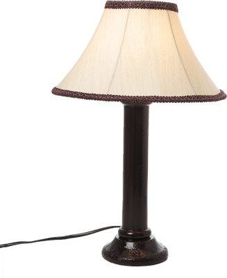 

STYLE HOME Wooden Base Table Lamp(42 cm, Brown)
