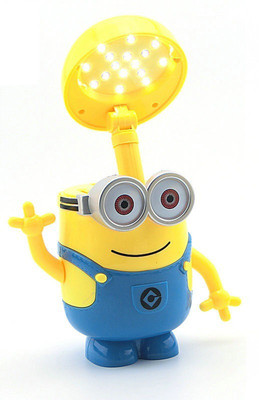 

BonZeal Minion Cartoon with Piggy Bank Table Lamp(22 cm, Yellow, Blue)