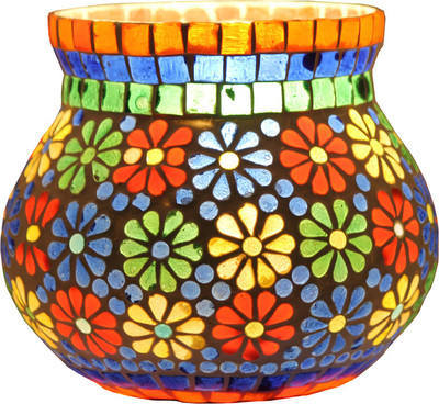

Brahmz Mossiac HandCrafted Table Lamp(6.5 inch, Multicolor)