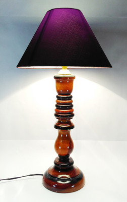 

Woodly Plain Black Table Lamp(45 cm, Black)