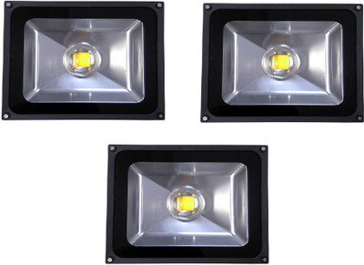 

EPSORI 50 Watt Waterproof Bloom LED Flood Light - Set Of 3 Night Lamp(15 cm, Black)