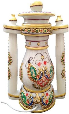 

KSC International Beautiful Marble lantern Table Lamp(25 cm, White)