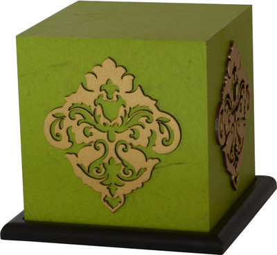 Shady Ideas Moulin Rouge LED Table Lamp(5.75 inch, Green, Gold)