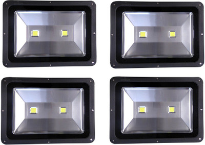 

EPSORI 100 Watt Square Water Proof White Anox Led Flood Light set of 4 Night Lamp(18 cm, Black)