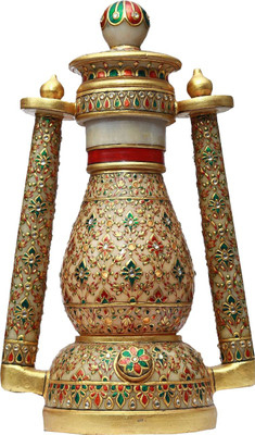 

Crafticia Handpainted Golden 24k Marble Showpiece 002 Table Lamp(12 cm, Multicolor)