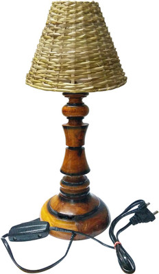 

Golddust Designer Wood Table Lamp(47 cm, Brown)