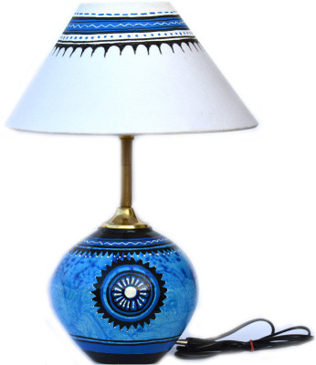 

Art Godaam Hand painted lamp Table Lamp(38 cm, Blue)