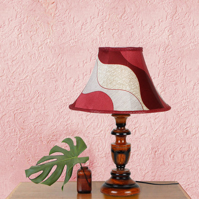 

Yashasvi Castiel Wave Table Lamp(45 cm, Apple Red, White)